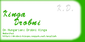 kinga drobni business card